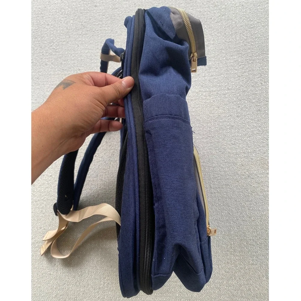 Land Backpack Unisex Large Navy Blue Traveling Share Diaper Bag Canvas Multi
